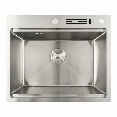 Мийка кухонна Platinum Handmade 60x50 з підставкою для ножів
