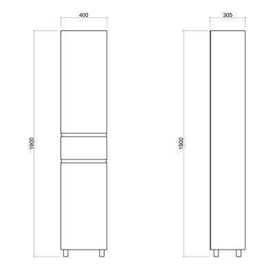 Пенал напольный Qtap Albatross QT0175PN1900DRW