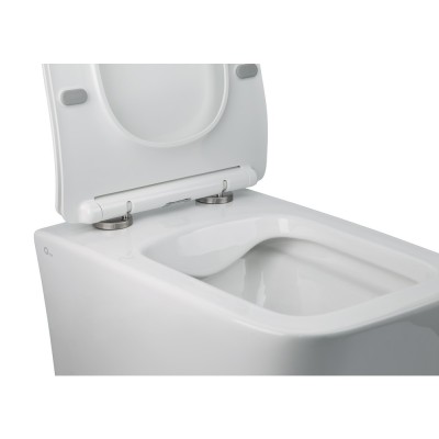 Унитаз подвесной Qtap Crow безободковый с сидением Slim Soft-close QT05335170W
