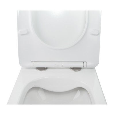 Унитаз подвесной Qtap Jay безободковый с сидением Slim Soft-close QT07335176W