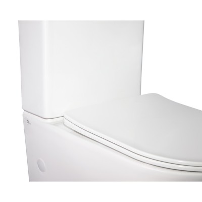 Унитаз-компакт Qtap Stork безободковый с сидением Soft-close QT15222178W