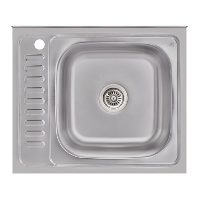 Кухонна мийка Lidz 6050-R 0,6мм Satin (LIDZ6050R06SAT)