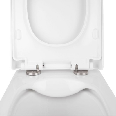 Унитаз подвесной Qtap Tern безободковый с сидением Slim Soft-close QT1733052ERW