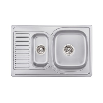 Кухонна мийка Lidz 7850 0,8 мм Satin (LIDZ7850SAT8)