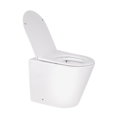 Унитаз напольный Qtap Swan безободковый с сидением Soft-close QT16223178W