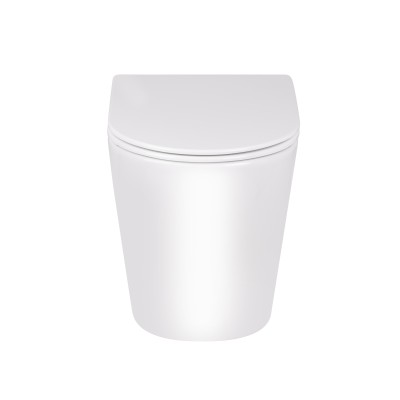 Унитаз напольный Qtap Swan безободковый с сидением Soft-close QT16223178W