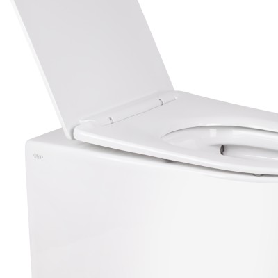 Унитаз напольный Qtap Swan безободковый с сидением Soft-close QT16223178W