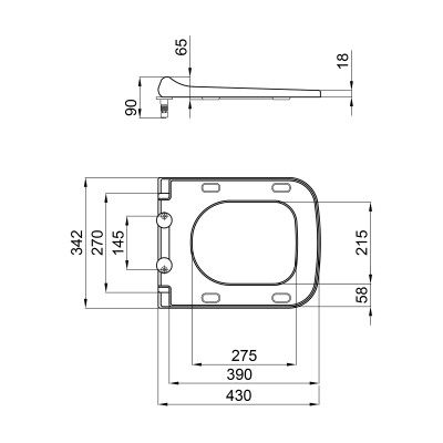 Сиденье для унитаза Qtap Tern с микролифтом Slim QT99HY2238W