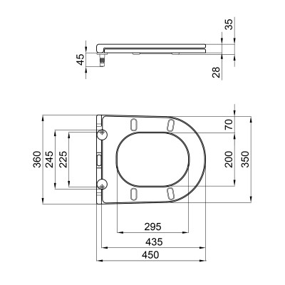 Сиденье для унитаза Qtap Robin/Scorpio с микролифтом Slim QT99HXU09W