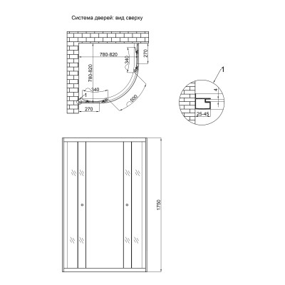 Душевая кабина Lidz Latwa SC80x80.SAT.LOW.FR (LLSC8080SATLOWFR2)