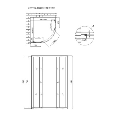 Душевая кабина Lidz Latwa SC90x90.SAT.LOW.FR (LLSC9090SATLOWFR2)