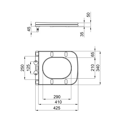 Сиденье для унитаза Qtap Nando с микролифтом Slim QT12991222AW