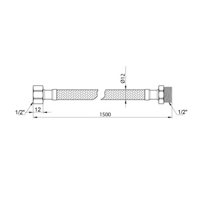 Шланг для воды Kroner KRP-150 1/2х1/2 ВЗ