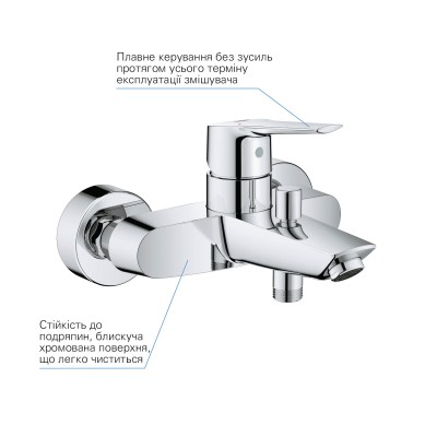 Набор смесителей 3 в 1 для ванной комнаты Grohe QuickFix Start M-Size UA202301ME