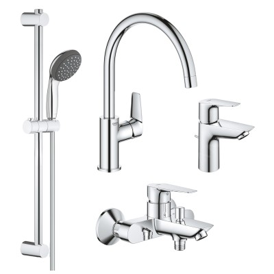 Набор смесителей для ванной комнаты и кухни Grohe QuickFix Start Edge UA202501SK