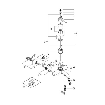 Смеситель для ванны GROHE BauClassic 32865000