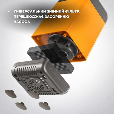 Душ портативный Portable Outdoor Shower от USB кемпинговый с помпой аккумуляторный оранжево-чёрный