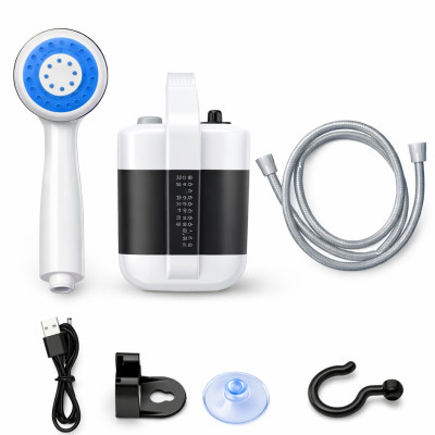 Душ портативный Travel shower от USB кемпинговый с помпой аккумуляторный белый