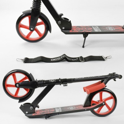 Самокат Best Scooter Wolf 52738 складной, амортизатор, подножка