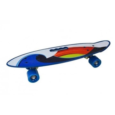 Скейт Пенни Борд Best Board C 40310 со светящимися колесами абстракция синий