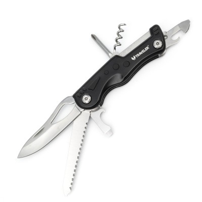 Швейцарский многофункциональный нож Traveler MS001G black