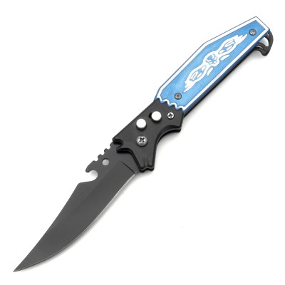 Нож складной Тотем 825 черно-синий