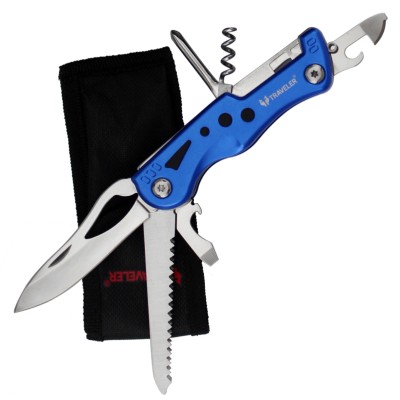 Швейцарский многофункциональный нож Traveler MS001G blue