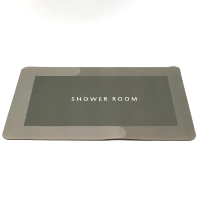 Килимок для ванної кімнати Shower Room вологовбираючий нековзний килим суперпоглинаючий, діатомітовий 60х40 см сірий