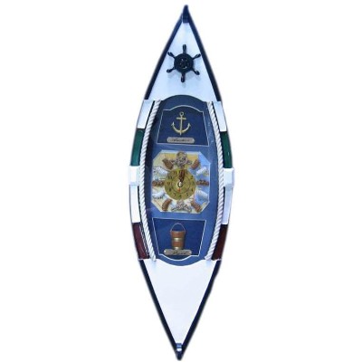 Ключница Лодка с часами (49,5х15х10 см)(J49615A-HM496152-BS) 2605