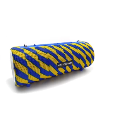 Портативная беспроводная Bluetooth колонка Hopestar H39 blue-yellow