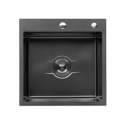 Кухонна мийка KRONER Derby KRP PVD-5050HM (2,5/0,5 мм)