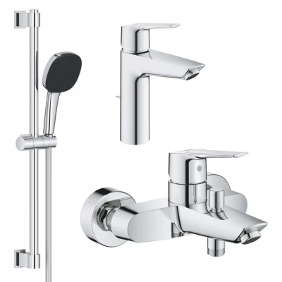 Набор смесителей 3 в 1 для ванной комнаты Grohe QuickFix Start M-Size UA202301MQ