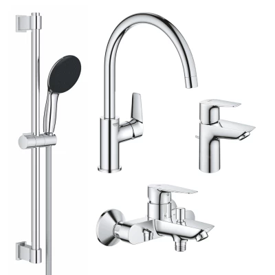 Набір змішувачів для ванної кімнати та кухні Grohe QuickFix Start Edge UA202501SK
