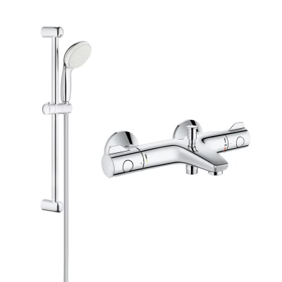 Змішувач для ванни GROHE Grohtherm 800 34567000 з душовим гарнітуром 27853001 (34567001)