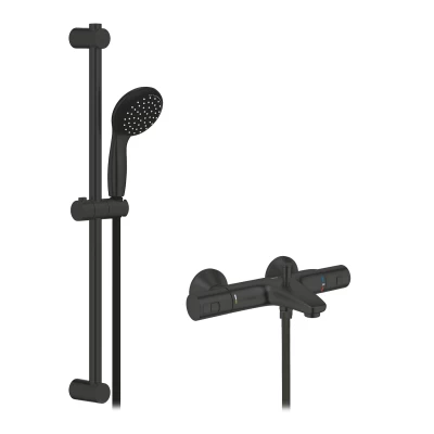 Смеситель для ванны с термостатом GROHE QuickFix Precision Start Black UA303907T1